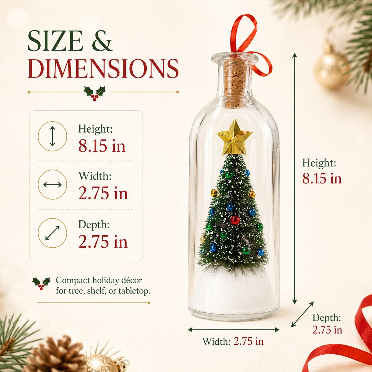 Love More Record-a-Message Christmas Tree — dimensions
